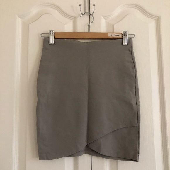 Talula Taupe Asymmetrical Skirt - Picture 2 of 4